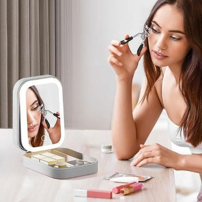 LuxeGlow Jewellry Box (with LED Mirror)